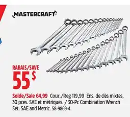 Canadian Tire Mastercraft 30-Pc Combination Wrench Set offer