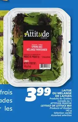 IGA LETTUCE OR LETTUCE MIX offer
