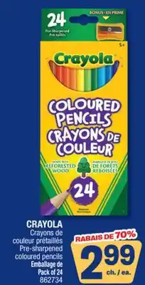 Jean Coutu CRAYOLA Pre-sharpened coloured pencils offer