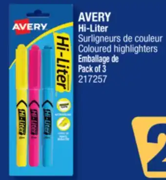 Jean Coutu AVERY Hi-Liter Coloured highlighters offer