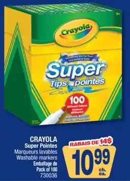 Jean Coutu CRAYOLA Super Pointes Washable markers offer