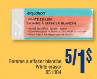 Jean Coutu EQUATION White eraser offer