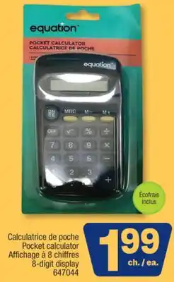 Jean Coutu EQUATION Pocket calculator offer