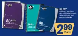 Jean Coutu HILROY Selected spiral and graph notebooks offer