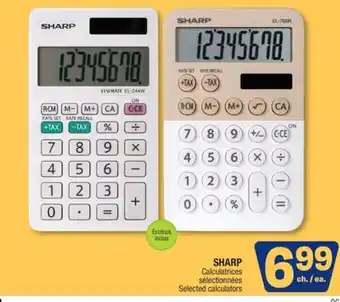 Jean Coutu SHARP Selected calculators offer