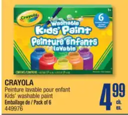 Jean Coutu CRAYOLA Kids' washable paint offer
