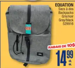 Jean Coutu EQUATION Backpacks offer