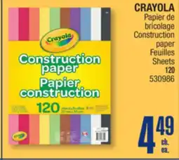 Jean Coutu CRAYOLA Construction paper offer