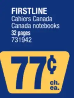 Jean Coutu FIRSTLINE Canada notebooks offer