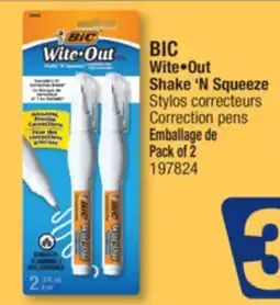 Jean Coutu BIC Wite•Out Shake 'N Squeeze Correction pens offer
