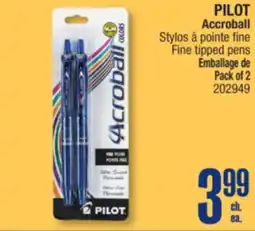 Jean Coutu PILOT Accroball Fine tipped pens offer