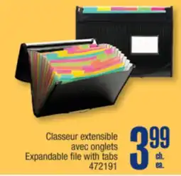 Jean Coutu Expandable file with tabs offer