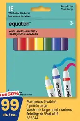 Jean Coutu EQUATION Washable large point markers offer