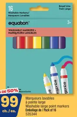 Jean Coutu EQUATION Washable large point markers offer