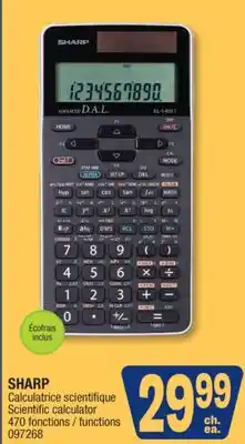 Jean Coutu SHARP Scientific calculator offer