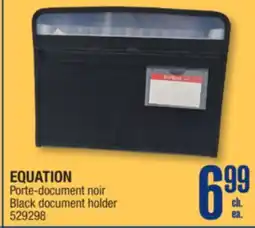 Jean Coutu EQUATION Black document holder offer