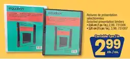 Jean Coutu EQUATION Selected presentation binders offer