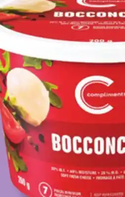 IGA COMPLIMENTS BOCCONCINI CHEESE offer