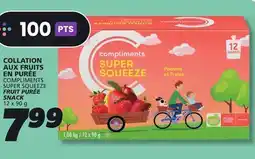 IGA COMPLIMENTS SUPER SQUEEZE FRUIT PURÉE SNACK offer