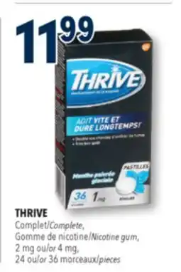 Familiprix THRIVE Complete Nicotine gum, 2mg or 4mg, 24 or 36 pieces offer