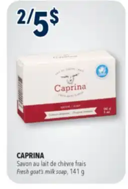 Familiprix CAPRINA, Fresh goat's milk soap, 141 g offer