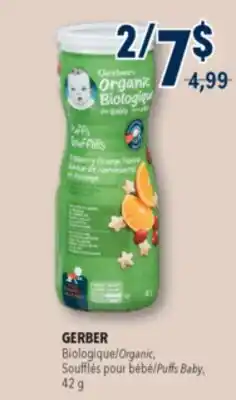 Familiprix GERBER Organic Puffs Baby, 42 g offer