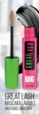 Familiprix GREAT LASH MASCARA LAVABLE WASHABLE MASCARA offer