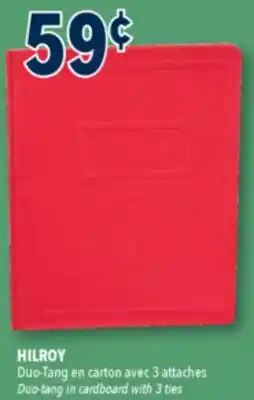 Familiprix HILROY, Duo-tang in cardboard with 3 ties offer