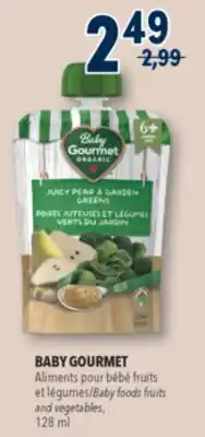 Familiprix BABY GOURMET Baby foods fruits and vegetables, 128 ml offer