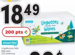 Familiprix ESSENTIEL, Lingettes Baby wipes, 576 units offer