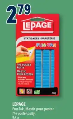 Familiprix LEPAGE Fun-Tak The poster putty, 56g offer