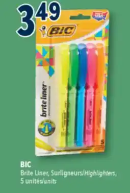 Familiprix BIC Brite Liner, Highlighters, 5 units offer