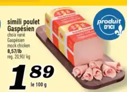 Marché Richelieu SIMILI POULET GASPÉSIEN | MOCK CHICKEN offer