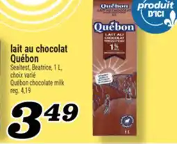 Marché Richelieu LAIT AU CHOCOLAT QUÉBON | QUÉBON CHOCOLATE MILK offer