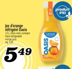 Marché Richelieu JUS D'ORANGE RÉFRIGÉRÉ OASIS | OASIS REFRIGERATED ORANGE JUICE offer