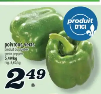 Marché Richelieu POIVRONS VERTS | GREEN PEPPERS offer