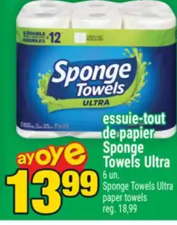 Super C essuie-tout de papier Sponge Towels Ultra | Sponge Towels Ultra paper towels offer