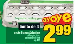 Super C oeufs blancs Selection | Selection white eggs offer