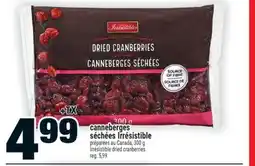 Super C canneberges séchées Irrésistible | Irrésistible dried cranberries offer