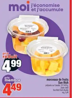Super C MORCEAUX DE FRUITS SUN RICH | CHOIX VARIÉ SUN RICH FRUIT CHUNKS offer