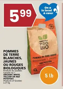 Rachelle-Bery Grocery ORGANIC WHITE, YELLOW OR RED POTATOES offer