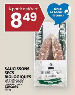 Rachelle-Bery Grocery LES VIANDES BIO DE CHARLEVOIX ORGANIC DRY SAUSAGES offer