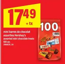 Maxi MINI BARRES DE CHOCOLAT ASSORTIES HERSHEY'S | ASSORTED MINI CHOCOLATE TREATS, 100 UN offer