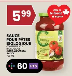 Rachelle-Bery Grocery COMPLIMENTS BIOLOGIQUE ORGANIC PASTA SAUCE offer
