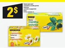 Maxi TISANE SANS NOM CAMOMILLE OU MENTHE POIVRÉE | HERBAL TEA CAMOMILE OR PEPPERMINT, 24 UN offer