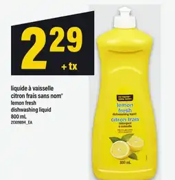 Maxi LIQUIDE À VAISSELLE CITRON FRAIS SANS NOM | LEMON FRESH DISHWASHING LIQUID, 800 ML offer