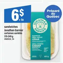 Maxi SANDWICHES JONATHAN GARNIER, 170-249 G offer