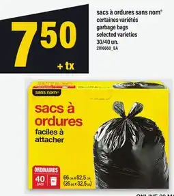 Maxi SACS À ORDURES SANS NOM | GARBAGE BAGS, 30/40 un offer