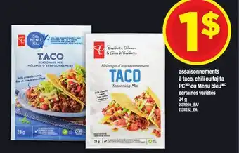 Maxi ASSAISONNEMENTS À TACO, CHILI OU FAJITA PC OU MENU BLEU, 24 g offer