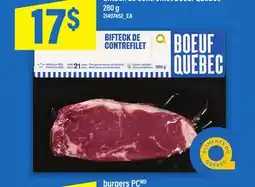 Maxi BIFTECK DE CONTREFILET BOEUF QUÉBEC, 280 g offer